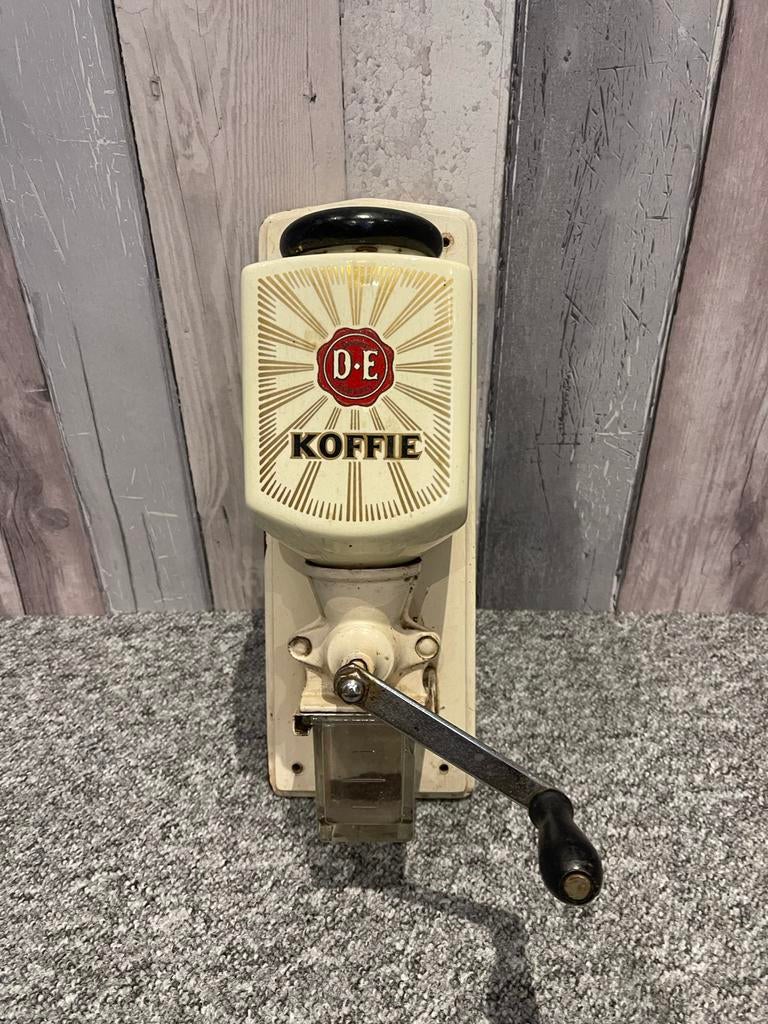 Vintage Douwe Egberts Wandkoffiemolen - Crème, Ophalen of Verzenden