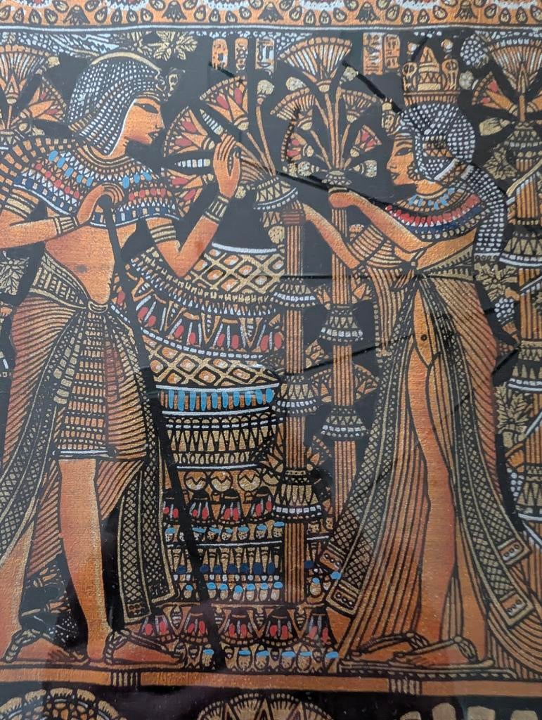 Egyptische papyrus Uniek schilderij, Antiek en Kunst, Ophalen of Verzenden