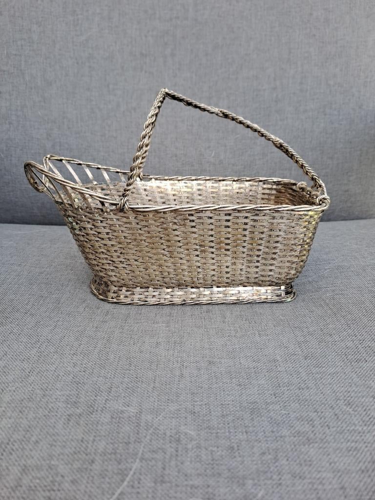 Gallia Christofle verzilverde antieke wijnmand, Ophalen of Verzenden