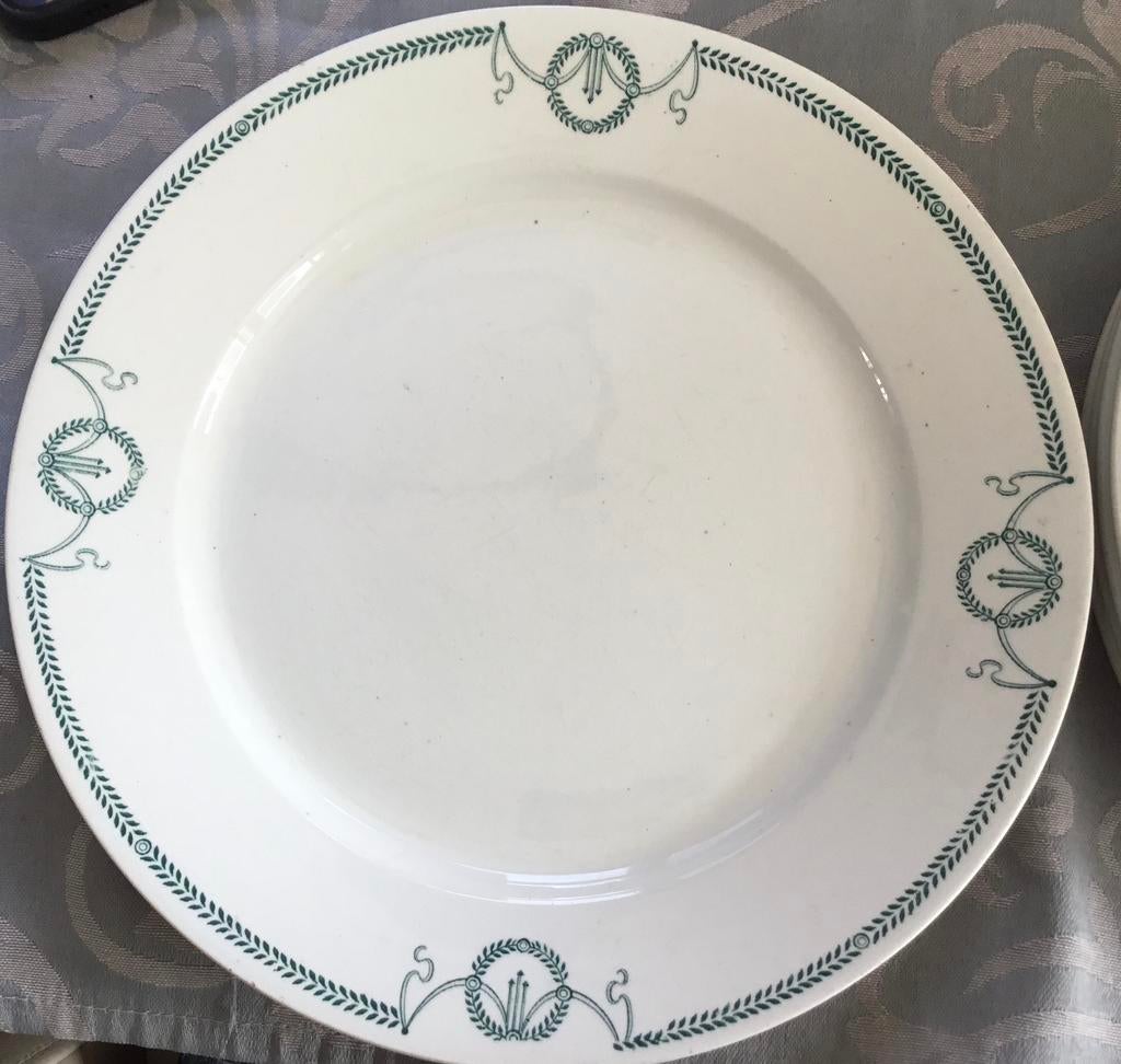 Petrus Regout&Co Empire 5 diner borden 23,5 cm, Ophalen of Verzenden