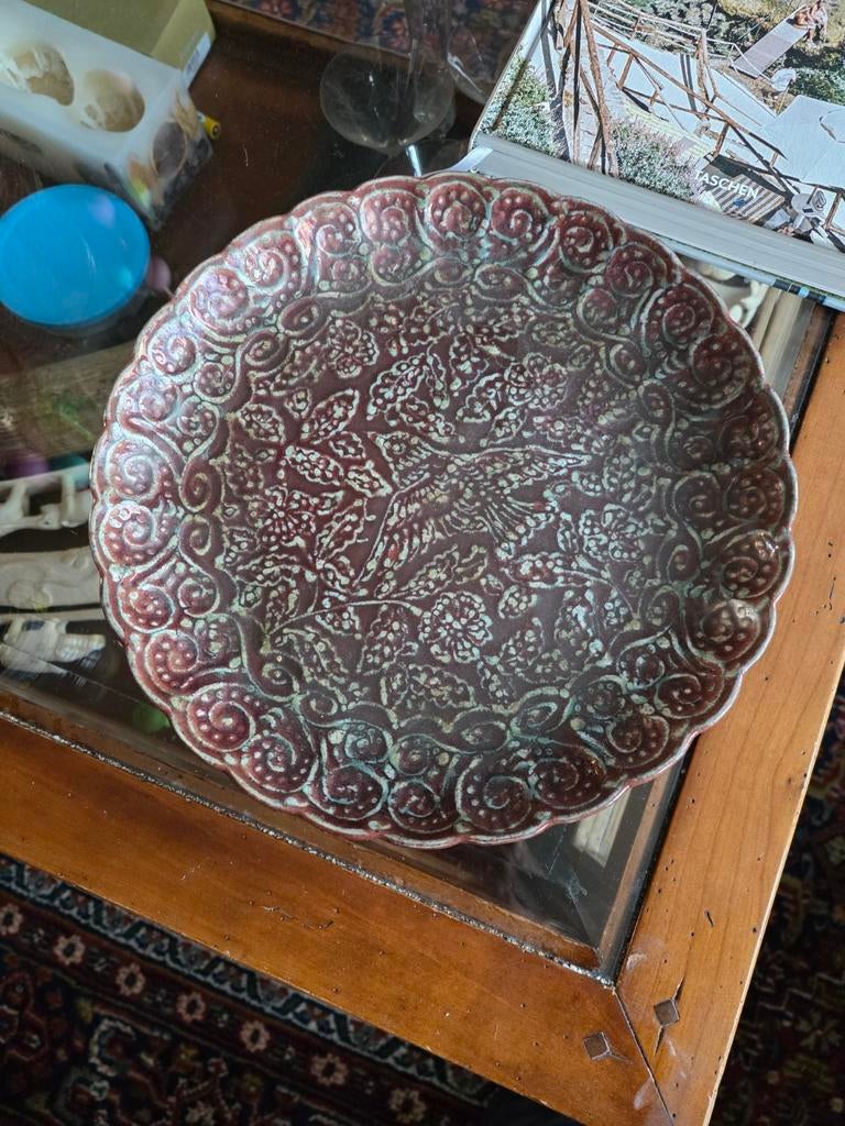 Zeldzaam Porceleyne Fles bord, 30 cm, professioneel hersteld, Antiek en Kunst, Ophalen of Verzenden