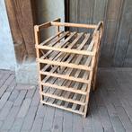 Brocante oud houten vlaaienrek rek tijdschriftenrek *Etage3*, Gebruikt, ., Ophalen of Verzenden, .
