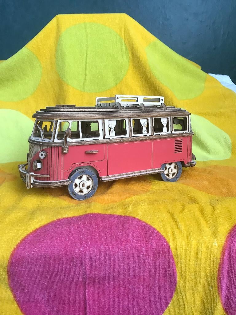 ROKR VW camper houten model, Overige merken, Auto, Groter dan 1:32, Ophalen of Verzenden