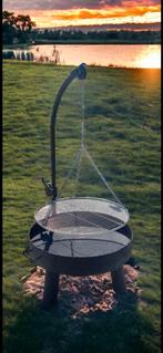 Vuurschaal met grillrooster en driepoot, Ophalen of Verzenden, Gebruikt