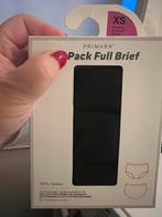 NEW- Size  XS 4 pack Full Brief Black, Ophalen of Verzenden, Zwart, BH