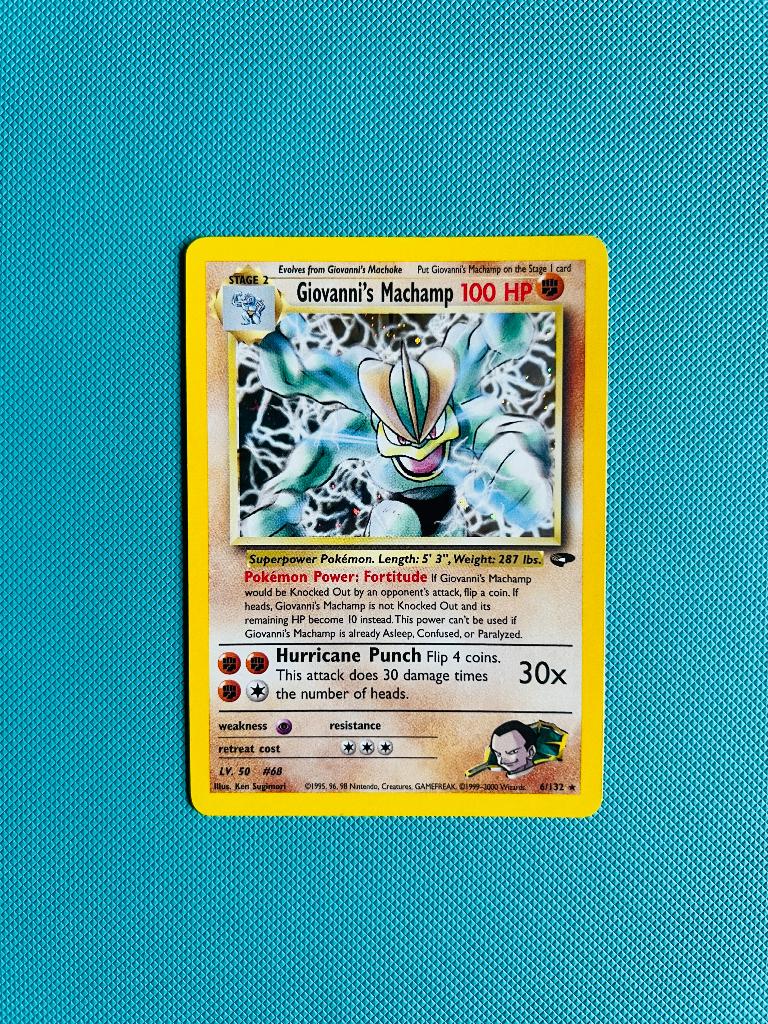 Machamp 6/132 Holo Gym Challenge Pokemon, Hobby en Vrije tijd, Verzenden, Zo goed als nieuw, Losse kaart, Foil