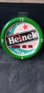 Heineken klok, Ophalen of Verzenden, Zo goed als nieuw, Lichtbak of (neon) lamp