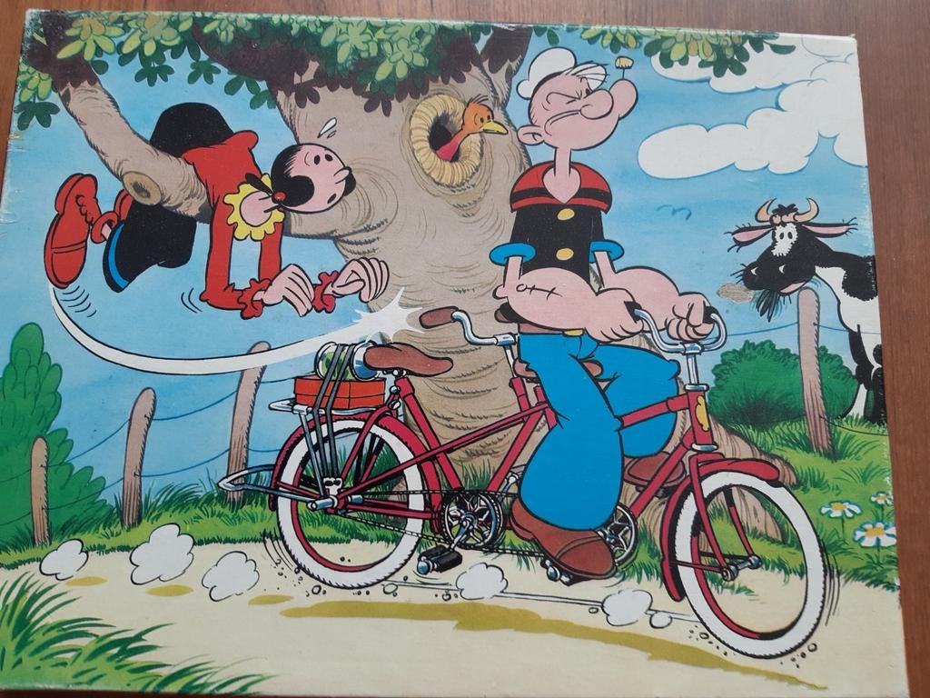 Popeye Puzzel nr. 2 - Vintage Legpuzzel 63 stukjes, Ophalen of Verzenden, Minder dan 500 stukjes, Gebruikt, Legpuzzel