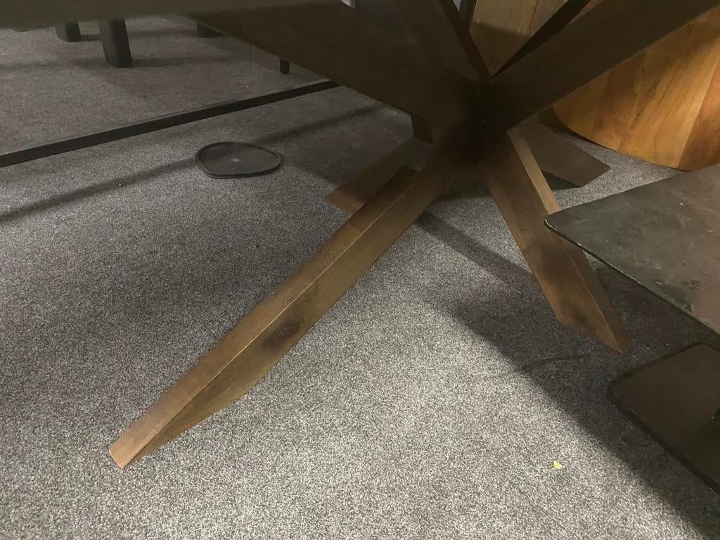 Tafel deens ovaal massief hout met matrix poot 240x109, Ophalen, 100 tot 150 cm, Vijf personen of meer, Ovaal