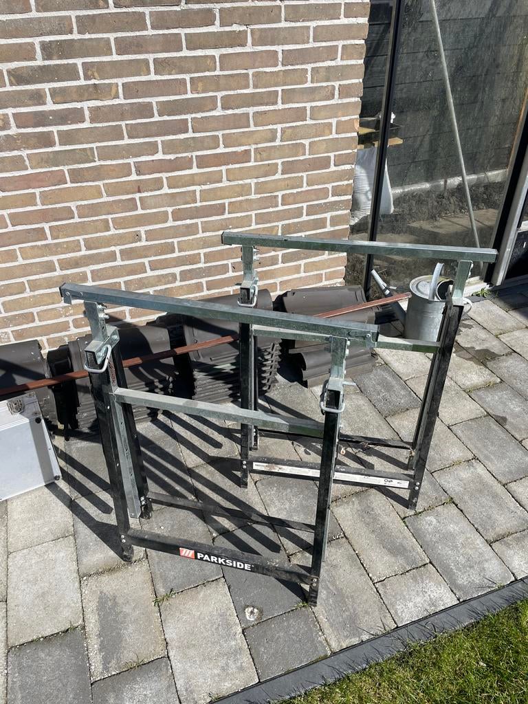 Parkside schragen, Ophalen of Verzenden, Gebruikt, Minder dan 70 cm, Inklapbaar