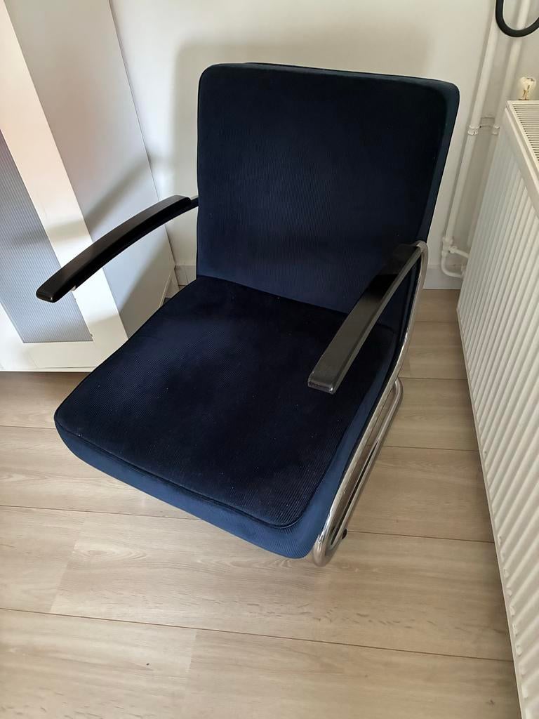 De Zwaan buisframe fauteuil,, Ophalen, 75 tot 100 cm, Zo goed als nieuw, Metaal
