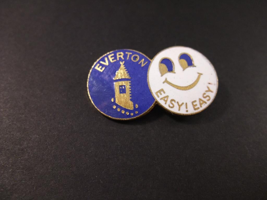 Everton Engelse voetbalclub Easy! Easy, emaille speld, Verzamelen, Speldjes, Pins en Buttons, Ophalen of Verzenden, Gebruikt, Overige onderwerpen