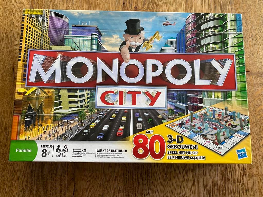 Monopoly City met 80 3-D gebouwen, Hobby en Vrije tijd, Gezelschapsspellen | Bordspellen, Ophalen of Verzenden, Zo goed als nieuw