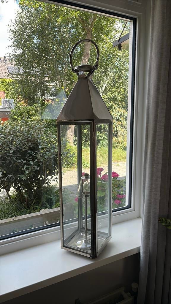 4x Colmore by Diga RVS Lantaarns windlichten 117cm, Ophalen, Zo goed als nieuw, Zilver, Metaal