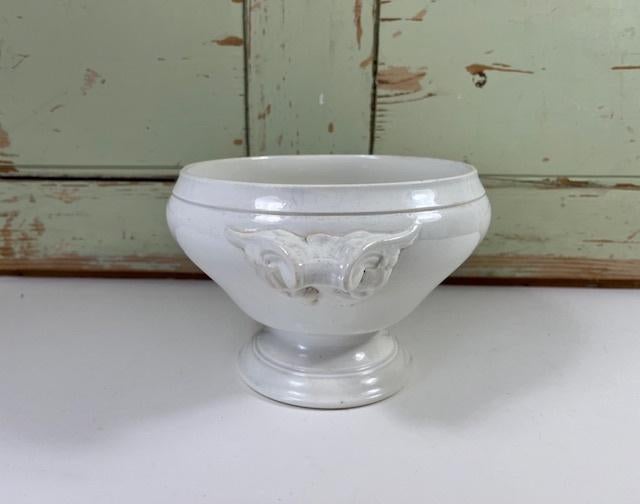 Antieke Franse witte terrine Digoin Sarreguemines 1875-1900, Antiek en Kunst, Ophalen of Verzenden