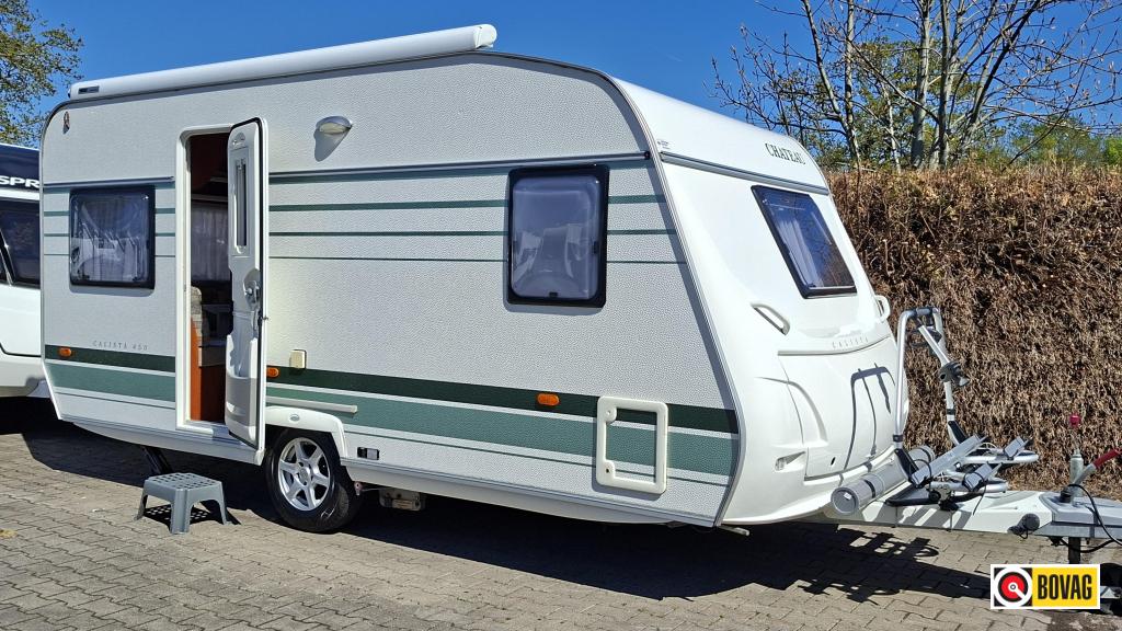 Chateau Calista 450 FHU incl. Mover, Thule Luifel, Caravans en Kamperen, Caravans, Chateau, Kachel, Rondzit, Bedrijf