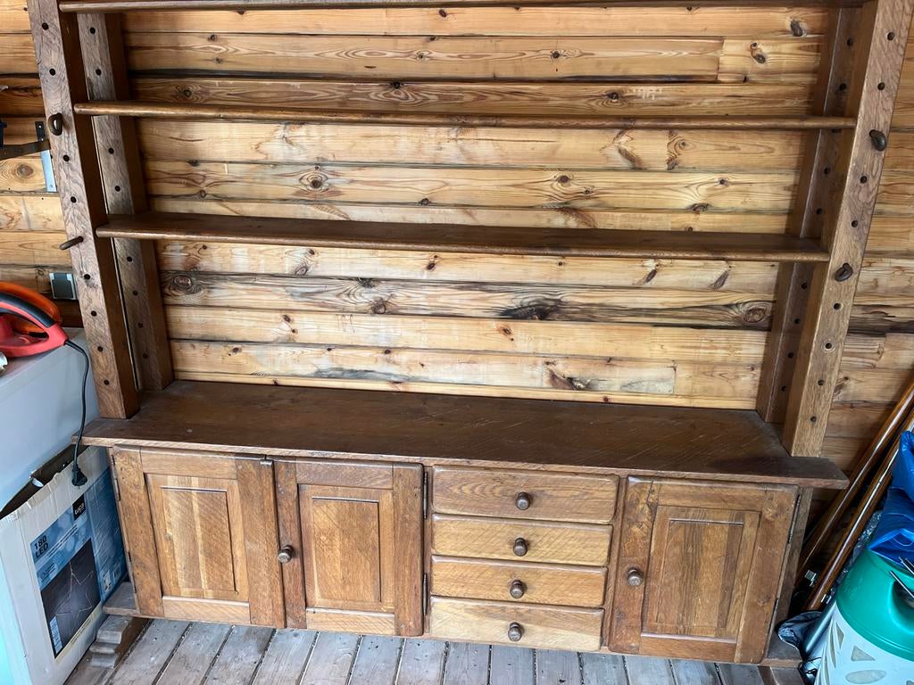 Massief houten kaaskast / dressoir met planken, Ophalen, Gebruikt