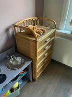 Rotan vintage ladekastje, Ophalen, 50 tot 100 cm, Zo goed als nieuw, 3 of 4 laden