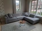 Comfortabele grijze hoekbank - gebruikt, 250 tot 300 cm, Gebruikt, Hoekbank, Ophalen of Verzenden