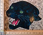 Vintage sticker zwarte panter hoofd kermis autosticker, Ophalen of Verzenden, Zo goed als nieuw