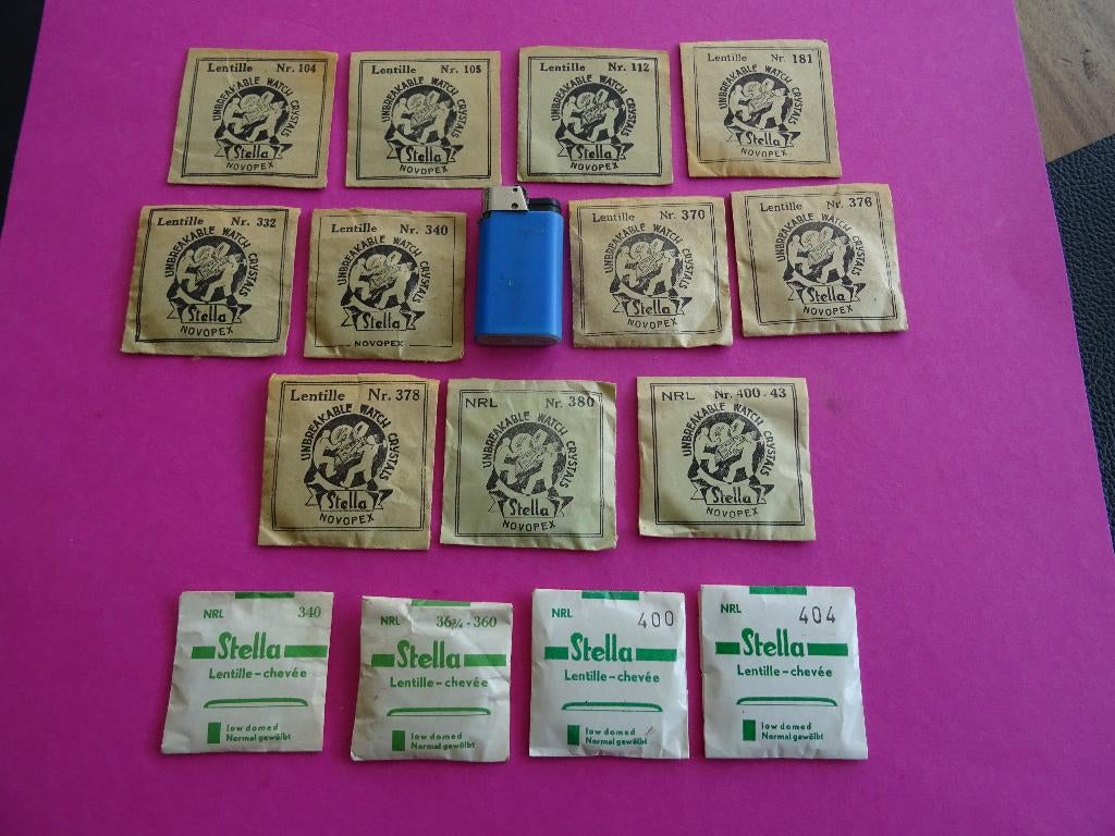 15 ANTIEKE STELLA HORLOGE ZAKHORLOGE GLAZEN POLSHORLOGES, Ophalen of Verzenden, Staal, Zakhorloge, Overige merken