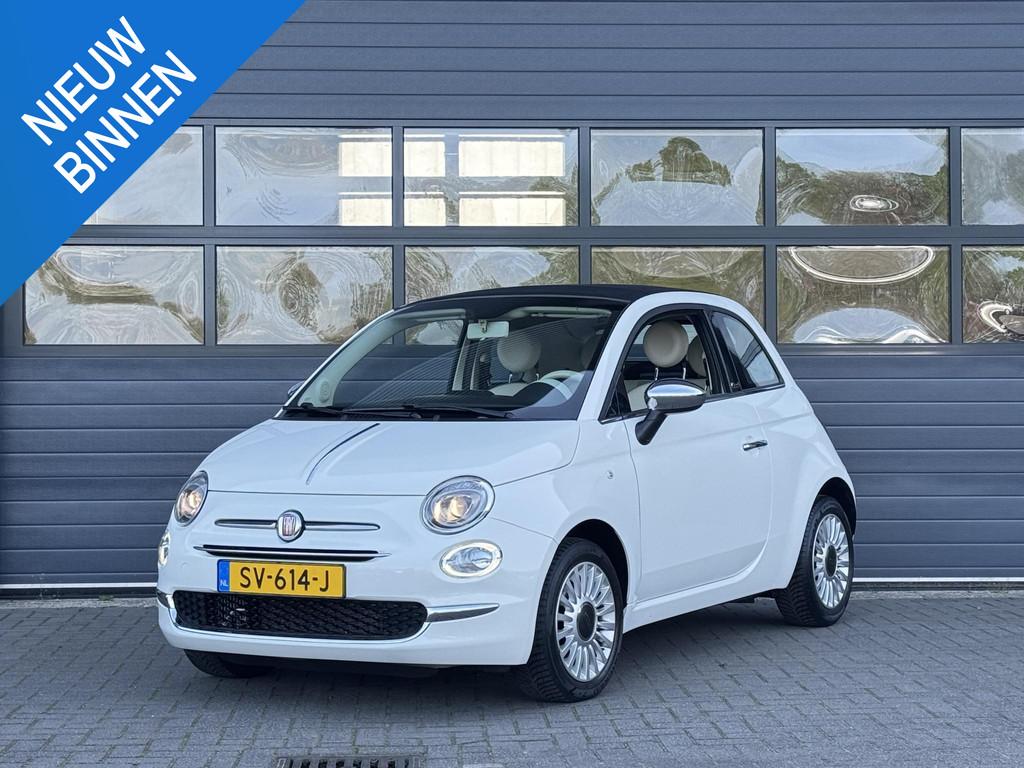 FIAT 500 C 0.9 TWINAIR TURBO ANNIVERSARIO I AUTOMAAT I CABRI, Stof, Gebruikt, Wit, Origineel Nederlands