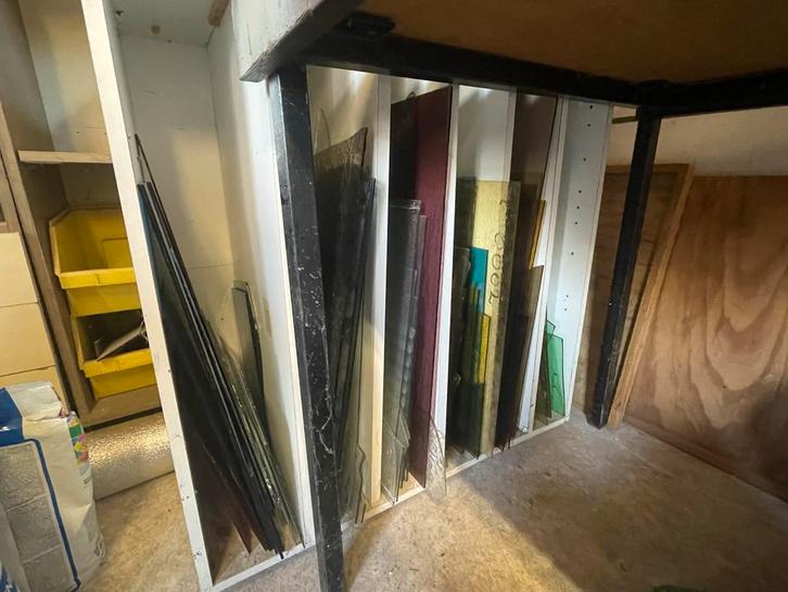 Glas in lood set met gereedschap en glas, Hobby en Vrije tijd, Knutselen, Gebruikt, Materiaal, Ophalen