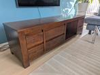 TV meubel dressoir donker bruin, Ophalen, Gebruikt, 150 tot 200 cm, Minder dan 100 cm