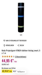 Koda Projectgum dakleer leislag zwart, 4 meter over, Ophalen, Overige materialen, Zwart, Zo goed als nieuw