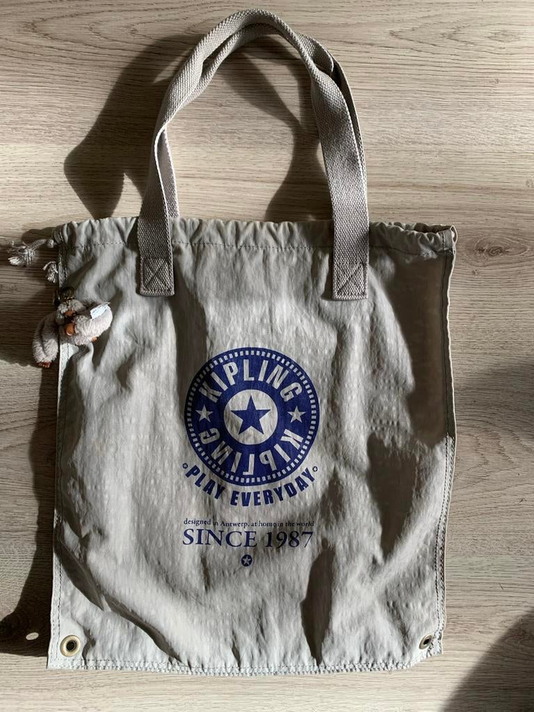Kipling tas met aapje, Ophalen of Verzenden, Gebruikt, Grijs, Kipling