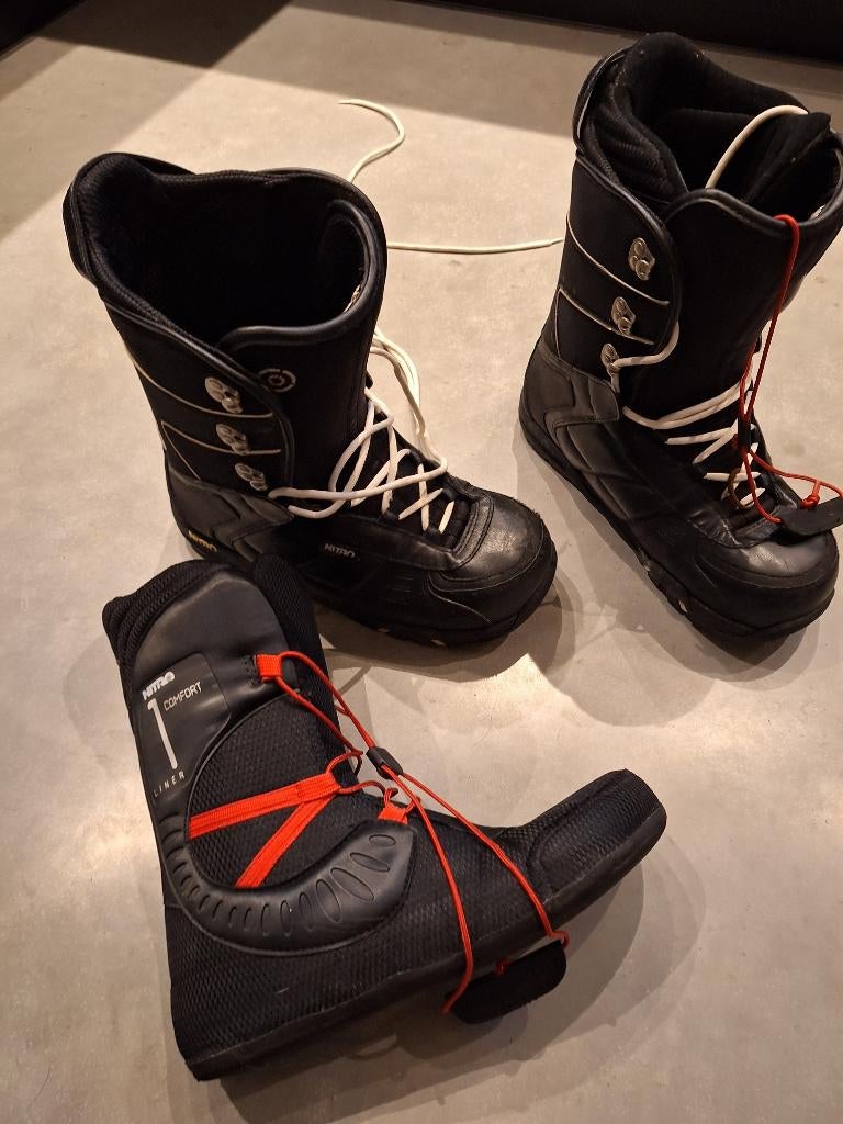 Nitro - Snowboard schoenen inclusief tas, Sport en Fitness, Snowboarden, Ophalen, Gebruikt, Schoenen