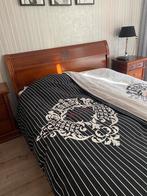 Ledikant, 2 nachtkastjes, kersen/noten hout, Ophalen, Gebruikt, Bruin, Tweepersoons