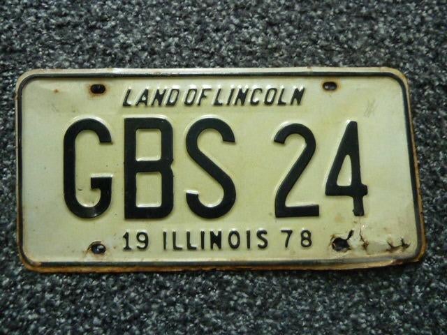 Kentekenplaat licenseplate Illinois 78 USA, Verzenden, Gebruikt, Auto's
