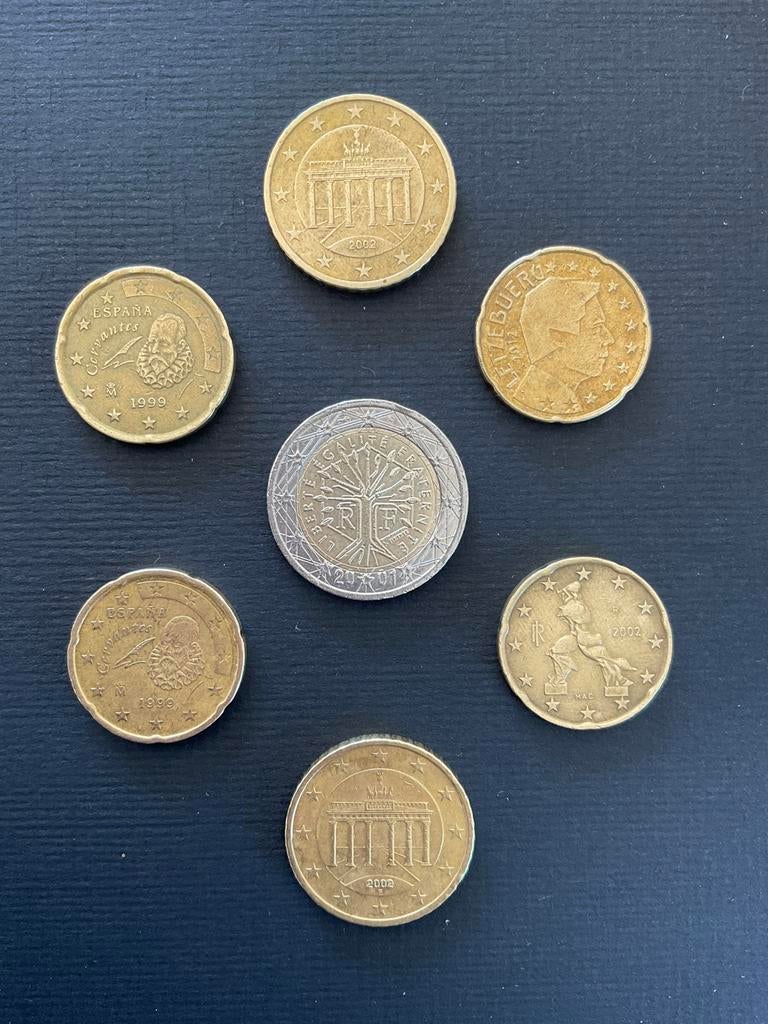 Euromunten; Frankrijk 2 euro met unieke muntfout, Ophalen of Verzenden, Frankrijk, 2 euro, Setje