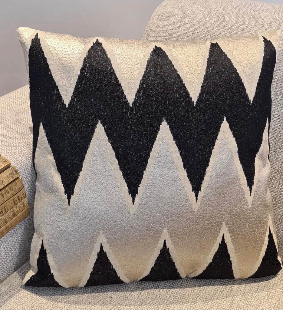 Mooi design kussen Diga Colmore 50x50, Ophalen of Verzenden, Gebruikt, Zwart, Rechthoekig