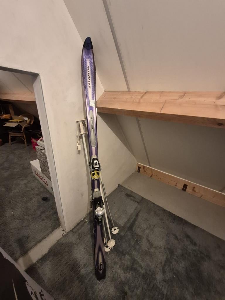 Salomon ski's met 4 skistokken, 160 tot 180 cm, Gebruikt, Ski's, Salomon