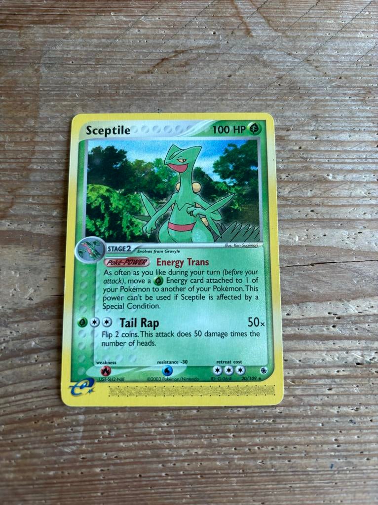 Sceptile EX Ruby & Sapphire Pokémon Kaart (Holo), Ophalen of Verzenden, Gebruikt, Losse kaart, Foil
