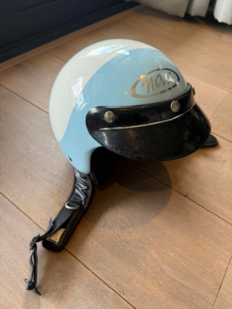 Scooter helm Nau maat M, Fietsen en Brommers, Brommerhelmen, Ophalen of Verzenden, Gebruikt, Medium