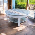 Mangohouten salontafel, Ophalen, 50 tot 100 cm, 50 tot 75 cm, Rond