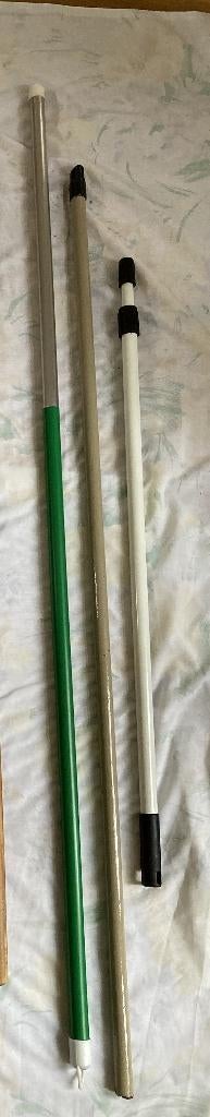 Bezemsteel metaal 3 stuks, Ophalen, Zo goed als nieuw