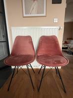2x velvet kuipstoel/eetkamerstoel Kick Collection roze, Ophalen, Zo goed als nieuw, Overige kleuren, Twee