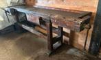 Antieke houten Timmermans werkbank met lade en bankschroeven, Doe-het-zelf en Verbouw, Ophalen, Gebruikt, 170 cm of meer, Bankschroef