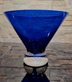 Kosta Zweden -  Vintage Sea Glasbruk cobalt blauwe vaas kelk, Verzenden