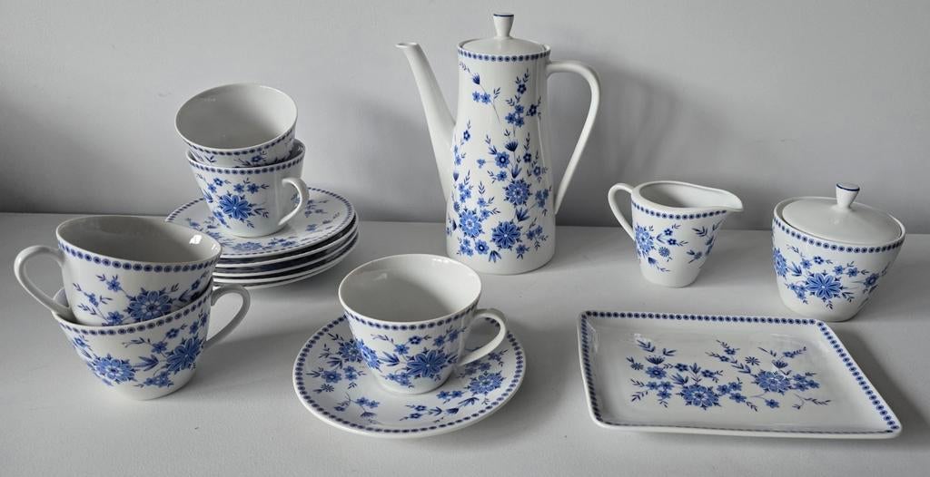 Koffieservies Seltmann Weiden Bavaria "Bayerisch Blau", Ophalen of Verzenden