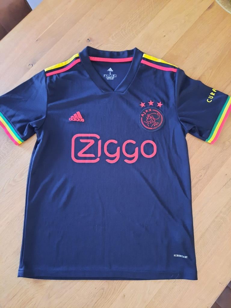 Ajax voetbal shirt, three little birds, maat:small, Zwart, Ophalen of Verzenden, Adidas, Voetbal