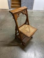 Antieke bidstoel / knielbank met rieten zitting, Ophalen