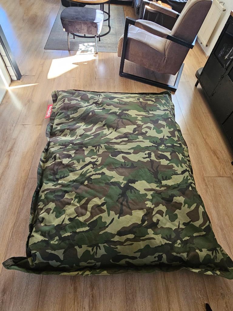 Fatboy zitzak camouflage print, Ophalen, Gebruikt, Overige kleuren, Vierkant
