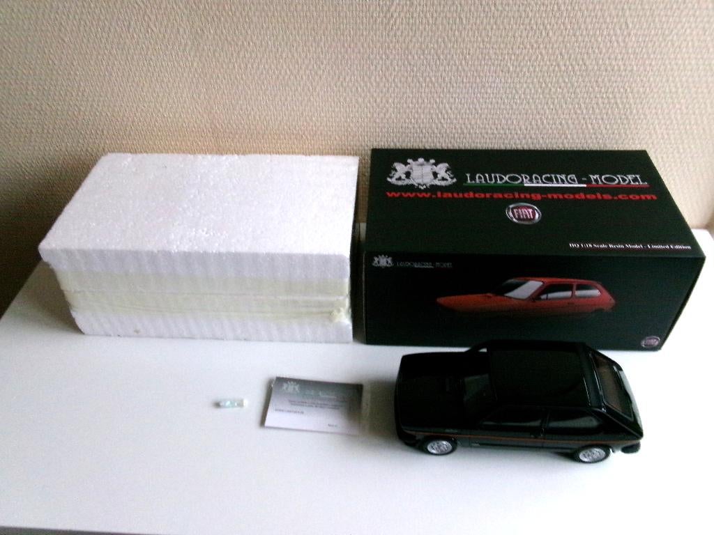 Fiat 127 Sport 70 HP zwart 1:18 Laudoracing, Hobby en Vrije tijd, Modelauto's | 1:18, Ophalen of Verzenden, Zo goed als nieuw