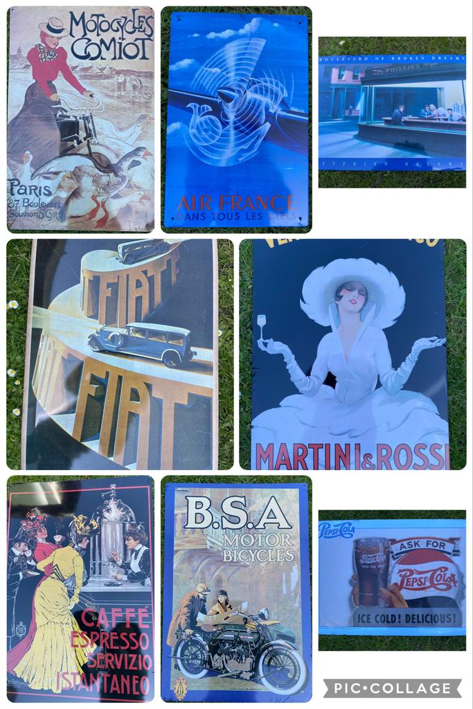 Vintage Reclameborden Collectie - Diverse Motieven, Ophalen