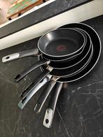 Pannenset voor elektrisch of gas koken (geen inductie), Huis en Inrichting, Keuken | Potten en Pannen, Ophalen, Gebruikt, Keramische plaat